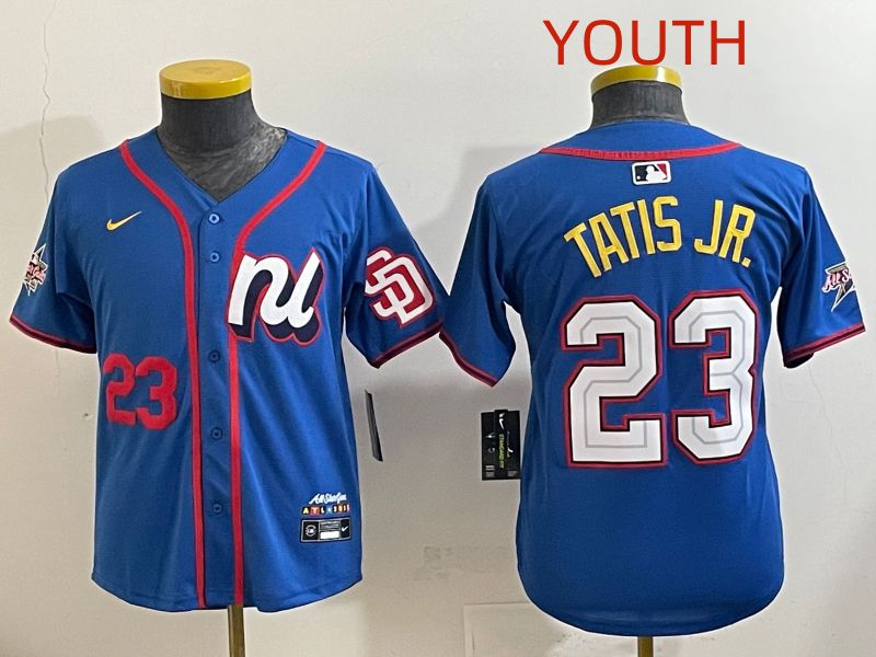 Youth 2025 San Diego Padres #23 Tatis jr Blue All star Nike MLB Jersey style 6